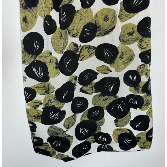 Anthro Leifsdottir Black & Green Leaf Silk Sheath. Size 0 - Picture 4 of 10